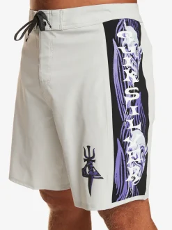 Quiksilver Boardshorts|Surfsilk Arch Surfers Of Fortune 18" Boardshorts Grey Violet