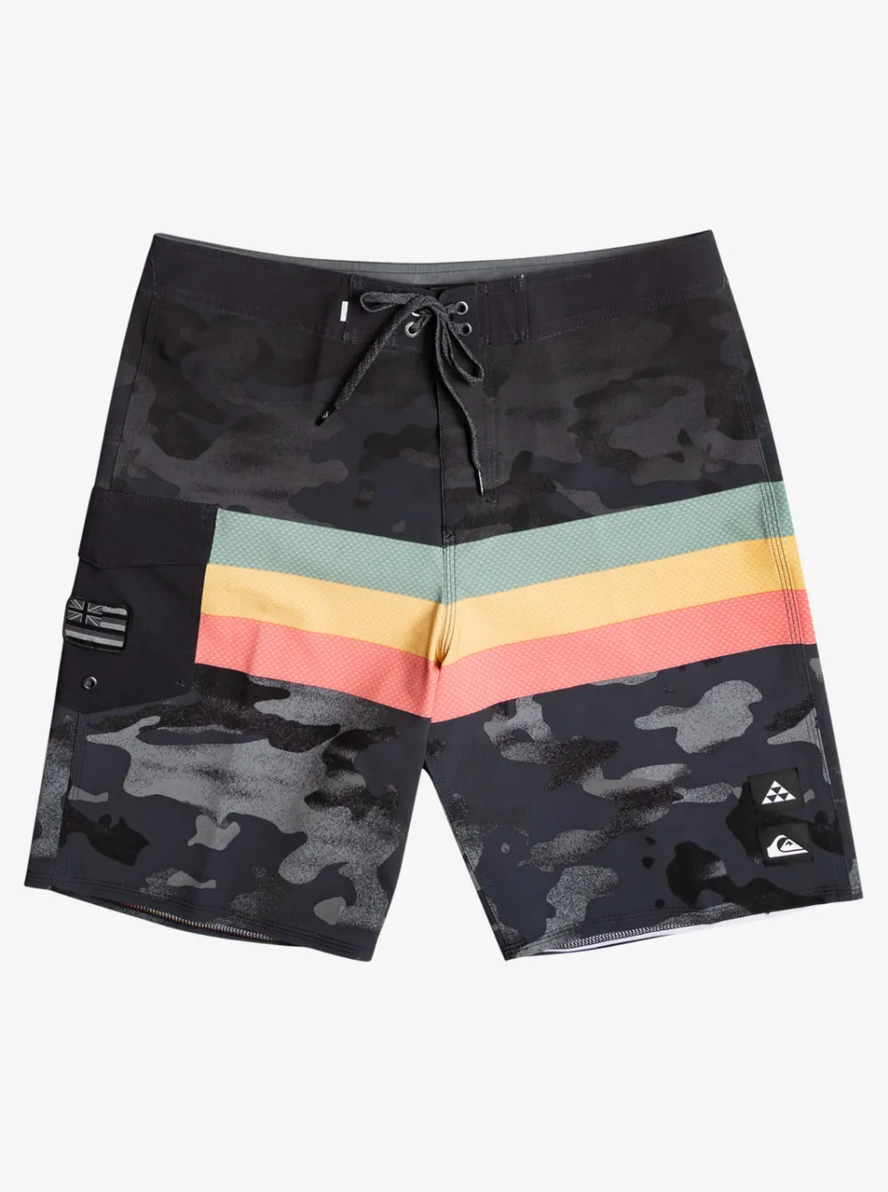Quiksilver Boardshorts|Surfsilk Hawaii Stripe 20" Boardshorts Black