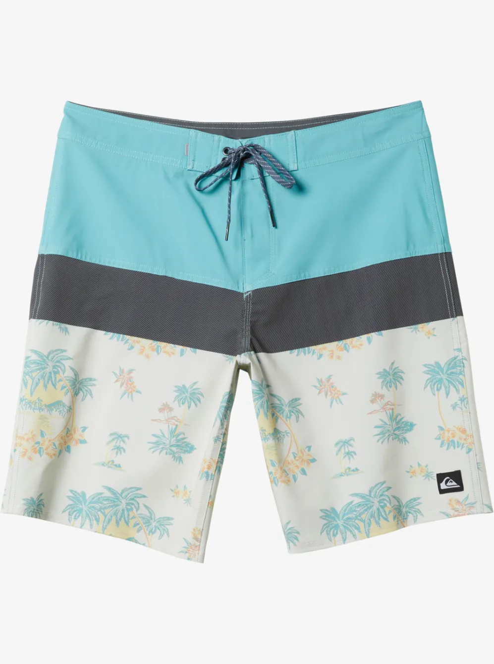 Quiksilver Boardshorts|Surfsilk Panel 20" Boardshorts Snow White Palm Spritz
