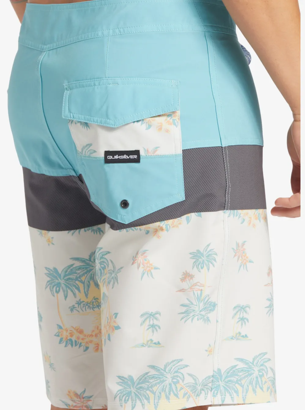 Quiksilver Boardshorts|Surfsilk Panel 20" Boardshorts Snow White Palm Spritz