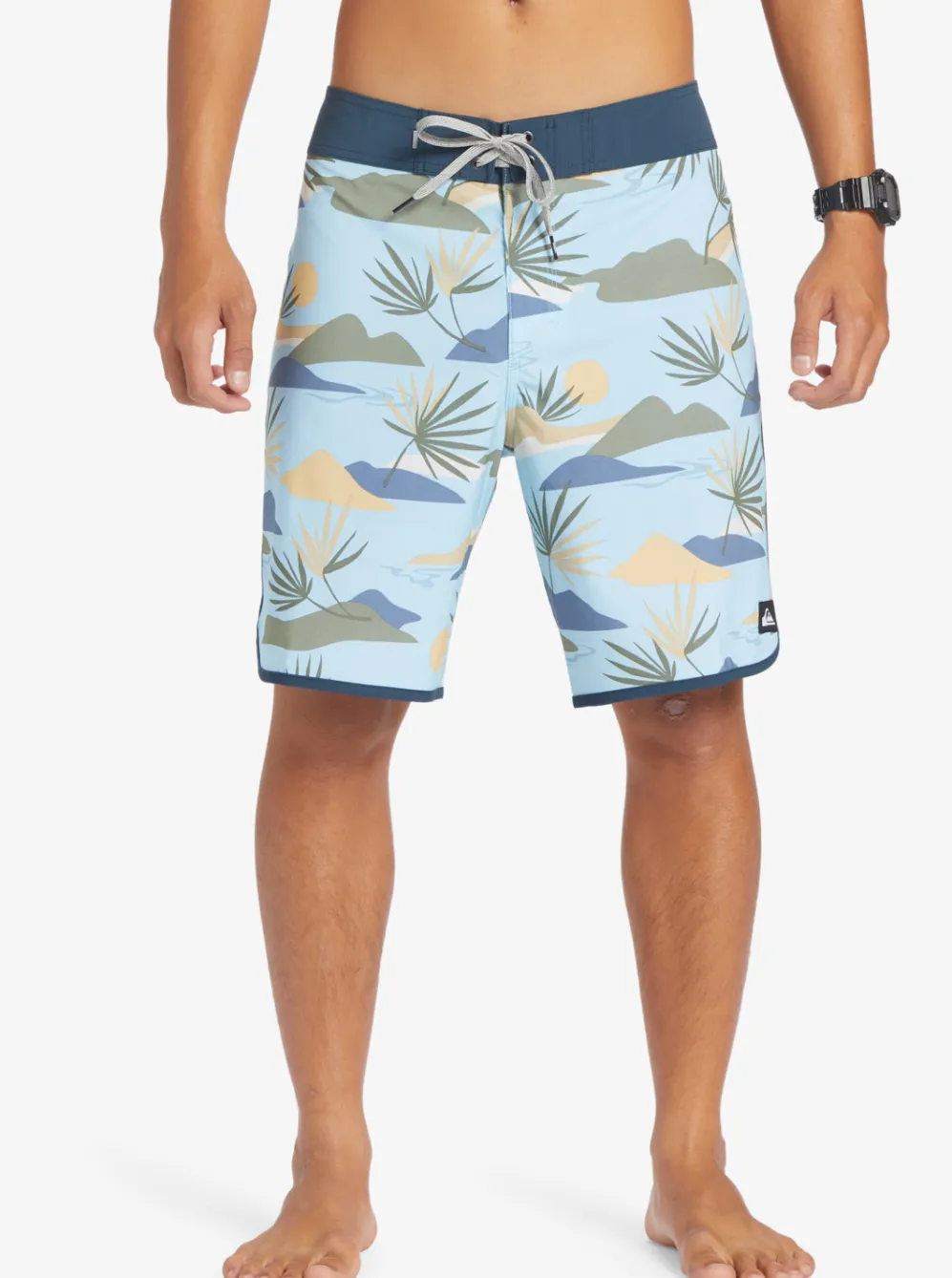 Quiksilver Boardshorts|Surfsilk Scallop 19" Boardshorts Sky Blue