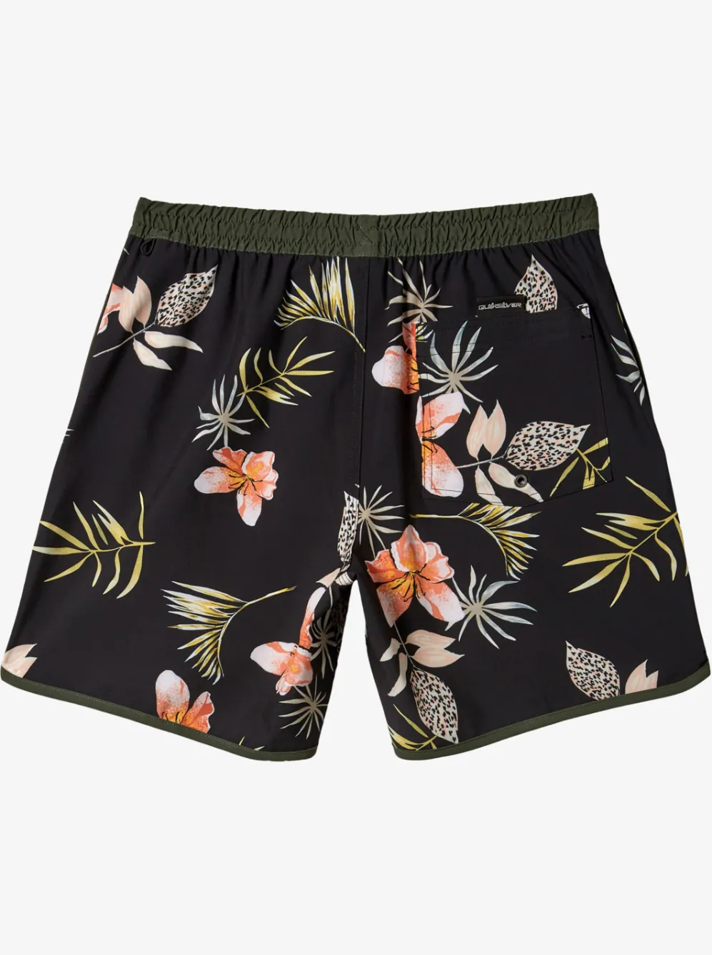 Quiksilver Elastic Waist|Surfsilk Scallop Volley 17" Volleys Black