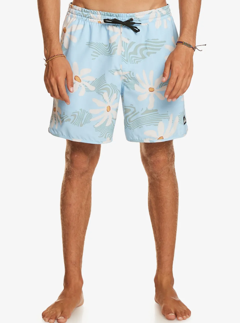 Quiksilver Elastic Waist|Surfsilk Scallop Volley 17" Volleys Clear Sky