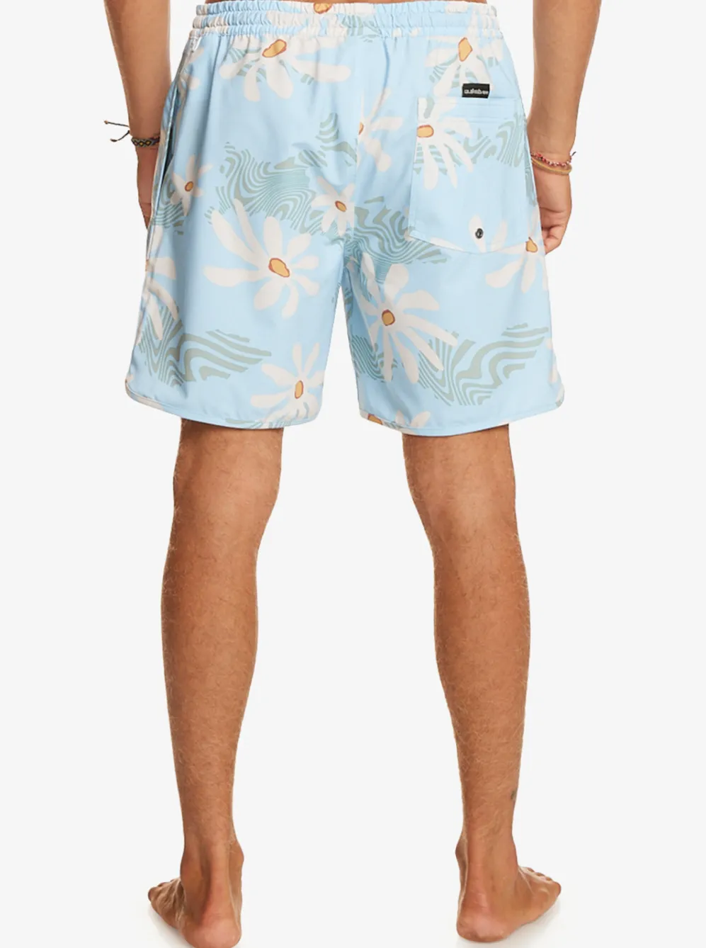 Quiksilver Elastic Waist|Surfsilk Scallop Volley 17" Volleys Clear Sky