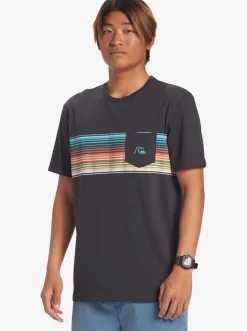 Quiksilver Tees|Swell Vision Stripe Pocket T-Shirt Tarmac