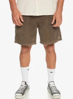 Quiksilver Shorts & Amphibians|Taxer Cord Shorts Major Brown
