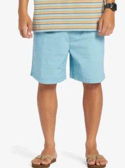 Quiksilver Shorts & Amphibians|Taxer Elastic Waist Shorts Cameo Blue