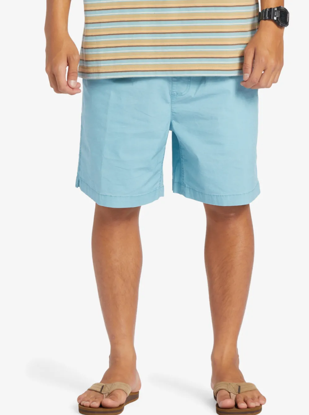 Quiksilver Shorts & Amphibians|Taxer Elastic Waist Shorts Cameo Blue