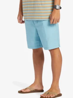 Quiksilver Shorts & Amphibians|Taxer Elastic Waist Shorts Cameo Blue