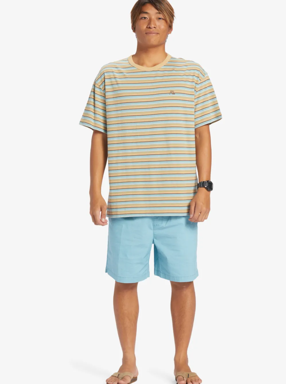 Quiksilver Shorts & Amphibians|Taxer Elastic Waist Shorts Cameo Blue