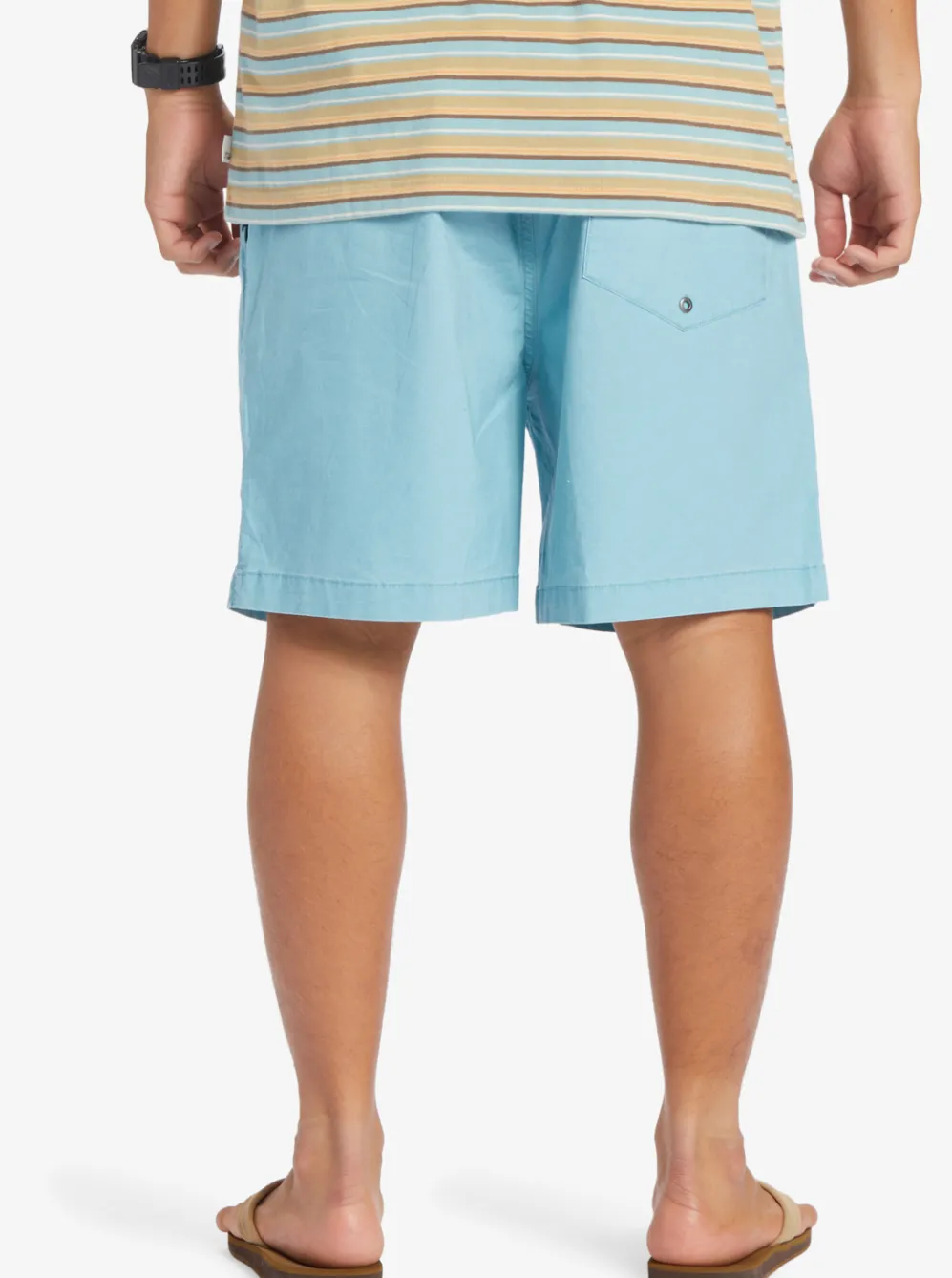 Quiksilver Shorts & Amphibians|Taxer Elastic Waist Shorts Cameo Blue