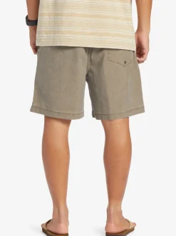 Quiksilver Shorts & Amphibians|Taxer Elastic Waist Shorts Chocolate Chip