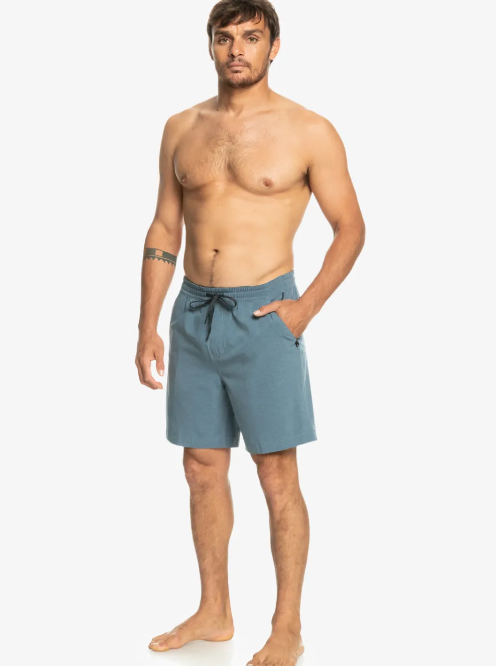 Quiksilver Boardshorts|Taxer Heather 18" Amphibian Boardshorts Bering Sea