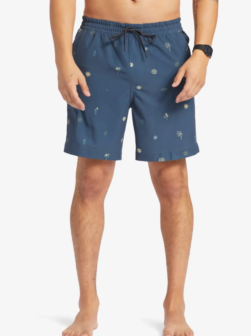 Quiksilver Boardshorts|Taxer Print 18" Amphibian Boardshorts Bering Sea