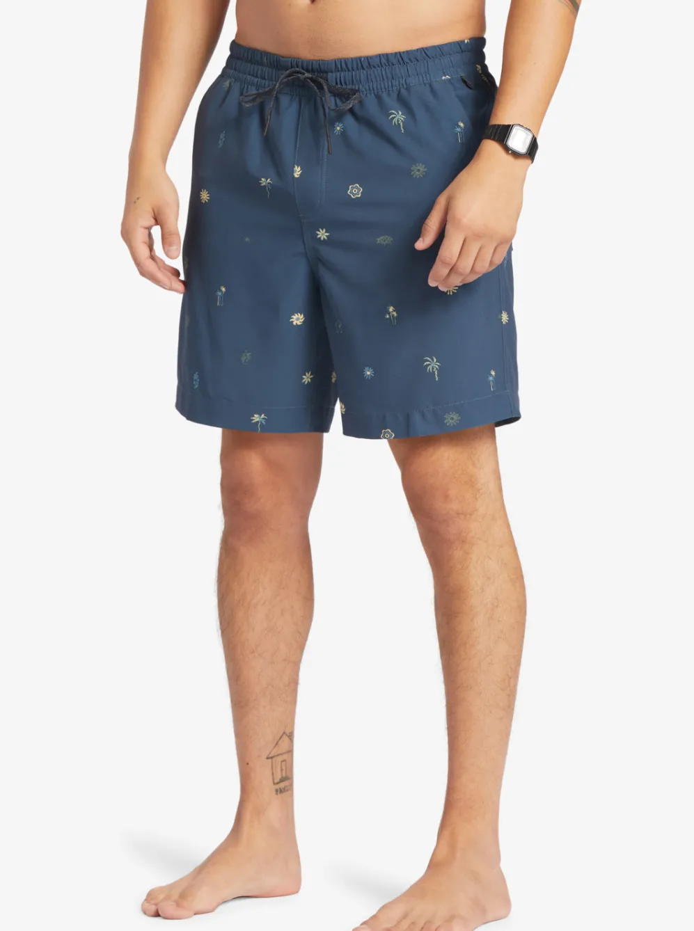 Quiksilver Boardshorts|Taxer Print 18" Amphibian Boardshorts Bering Sea