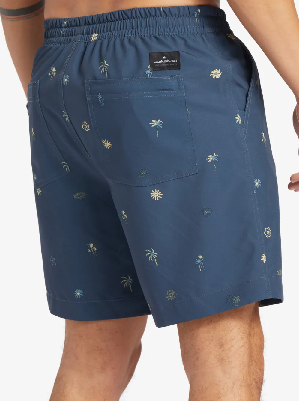 Quiksilver Boardshorts|Taxer Print 18" Amphibian Boardshorts Bering Sea