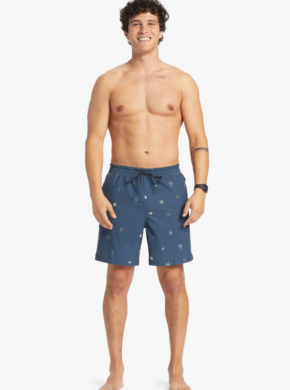 Quiksilver Boardshorts|Taxer Print 18" Amphibian Boardshorts Bering Sea