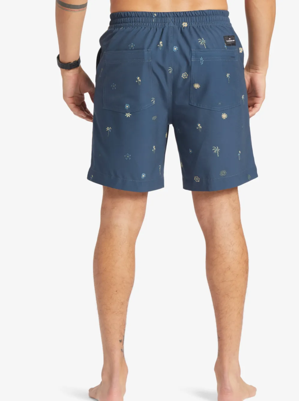 Quiksilver Boardshorts|Taxer Print 18" Amphibian Boardshorts Bering Sea