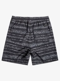 Quiksilver Boardshorts|Taxer Print 18" Amphibian Boardshorts Black