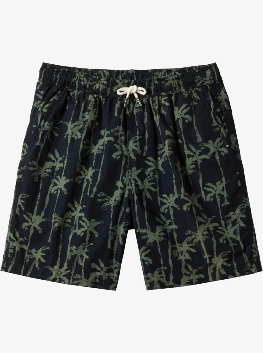 Quiksilver Shorts & Amphibians|Taxer Print Elastic Waist Shorts Laurel Wreath Painted Palms