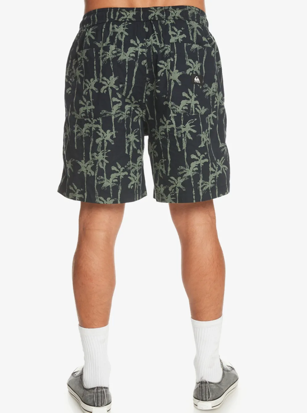 Quiksilver Shorts & Amphibians|Taxer Print Elastic Waist Shorts Laurel Wreath Painted Palms