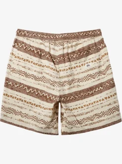 Quiksilver Shorts & Amphibians|Taxer Print Elastic Waist Shorts Birch Playa Mesa