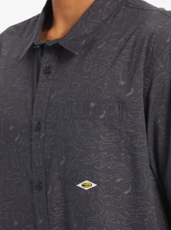 Quiksilver Shirts & Polos|The Saturn Short Sleeve Shirt Tarmac Tribal Floral