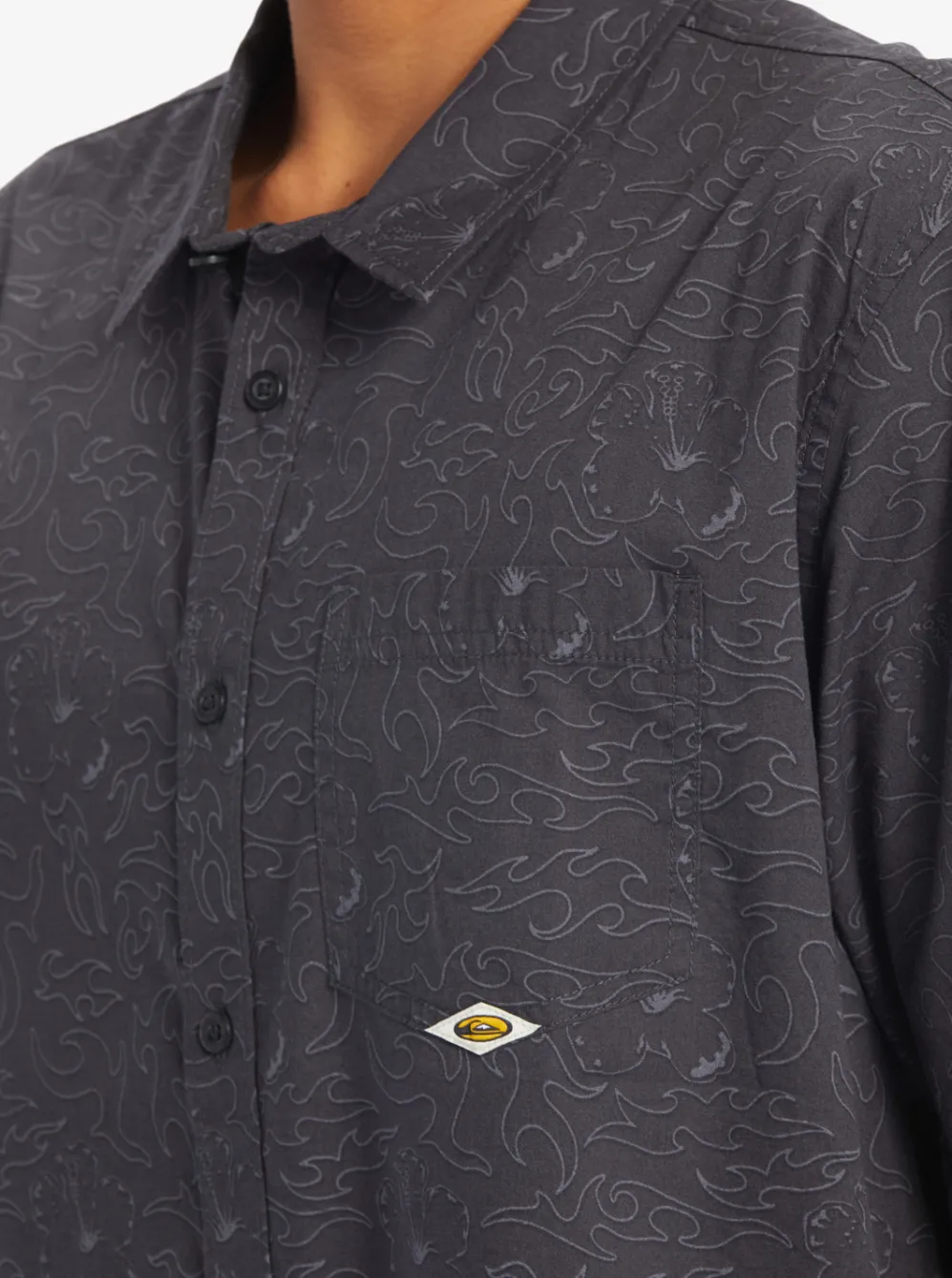 Quiksilver Shirts & Polos|The Saturn Short Sleeve Shirt Tarmac Tribal Floral