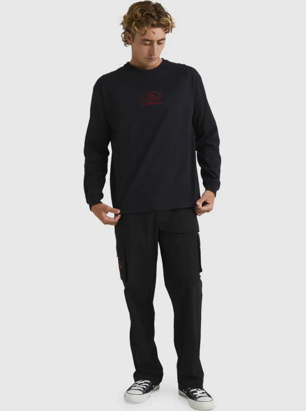 Quiksilver Tees|Tilt Long Sleeve Stn T-Shirt Black