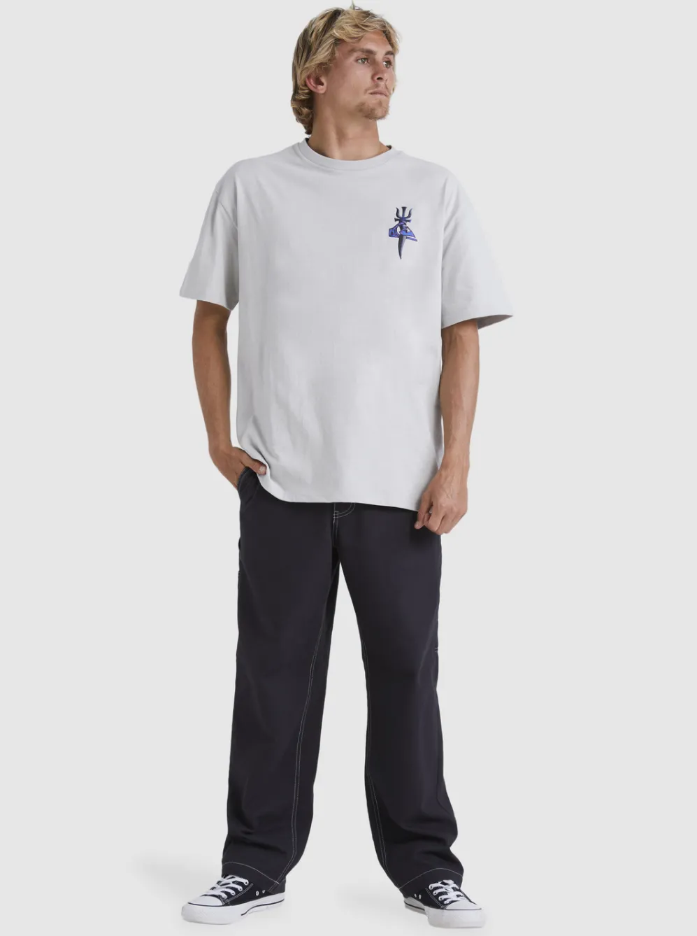 Quiksilver Tees|Tridagger T-Shirt Gray Violet