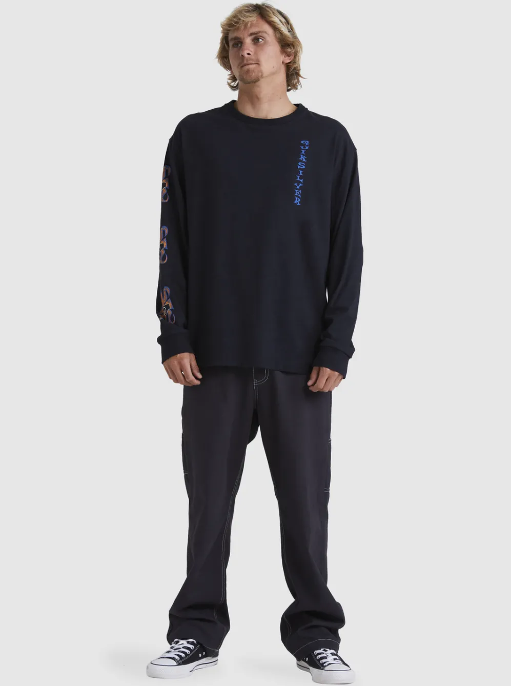 Quiksilver Tees|Trident Long Sleeve T-Shirt Black