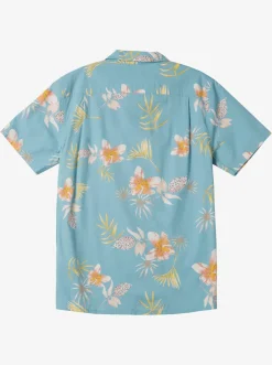 Quiksilver Shirts & Polos|Tropical Floral Short Sleeve Woven Shirt Reef Waters Tropical Floral Ss