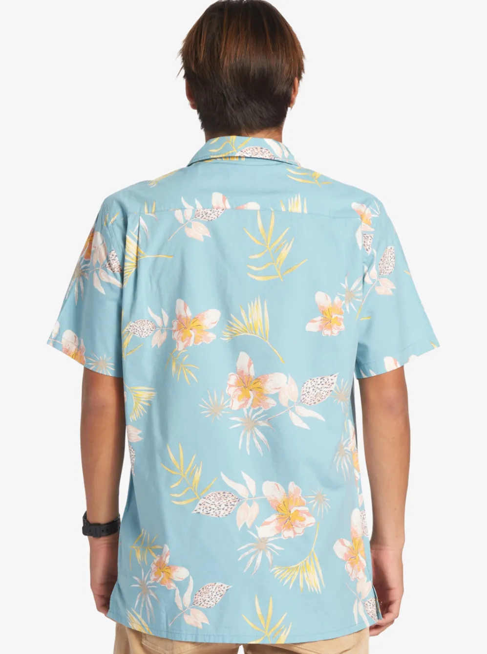 Quiksilver Shirts & Polos|Tropical Floral Short Sleeve Woven Shirt Reef Waters Tropical Floral Ss