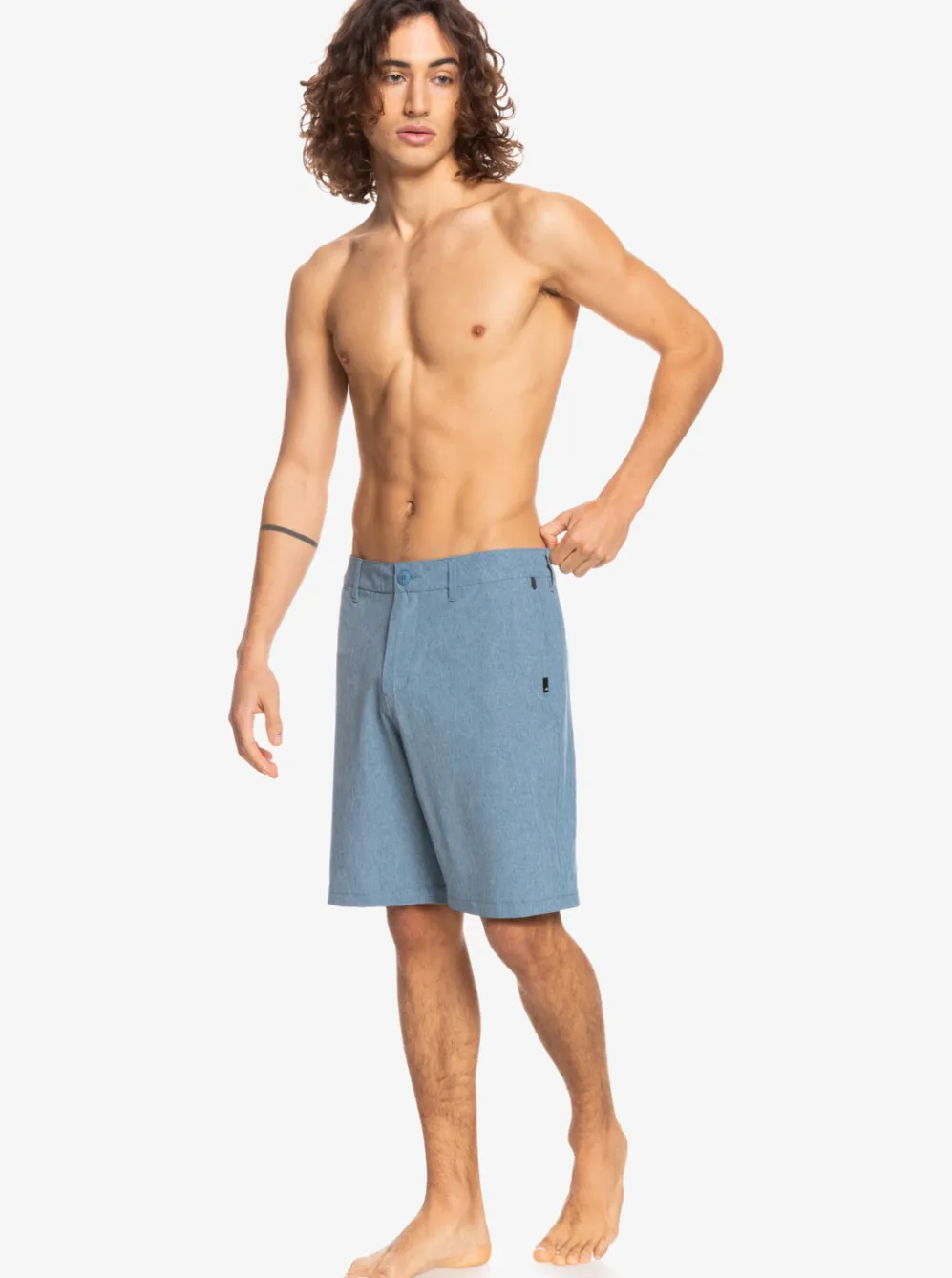 Quiksilver Boardshorts|Union Heather Amphibian 20" Hybrid Shorts Captains Blue