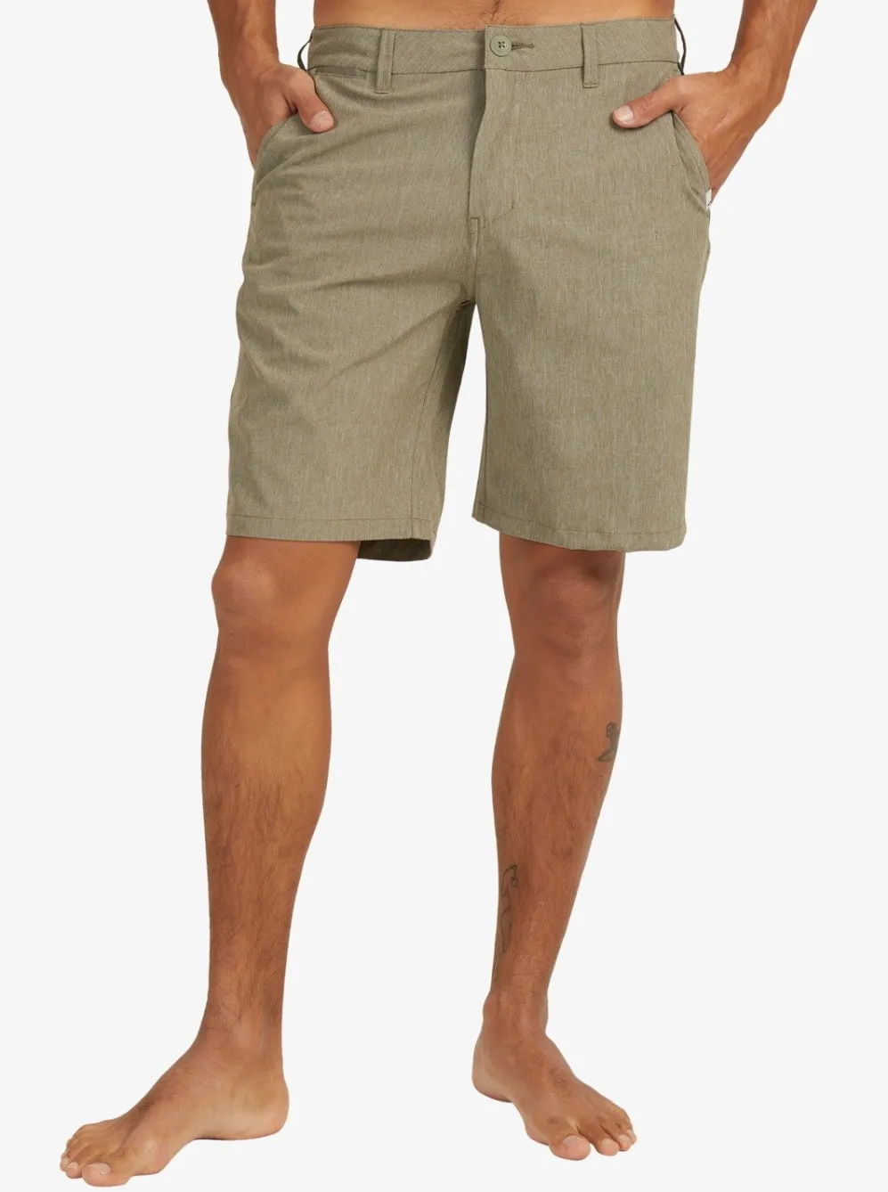 Quiksilver Boardshorts|Union Heather Amphibian 20" Hybrid Shorts Kalamata