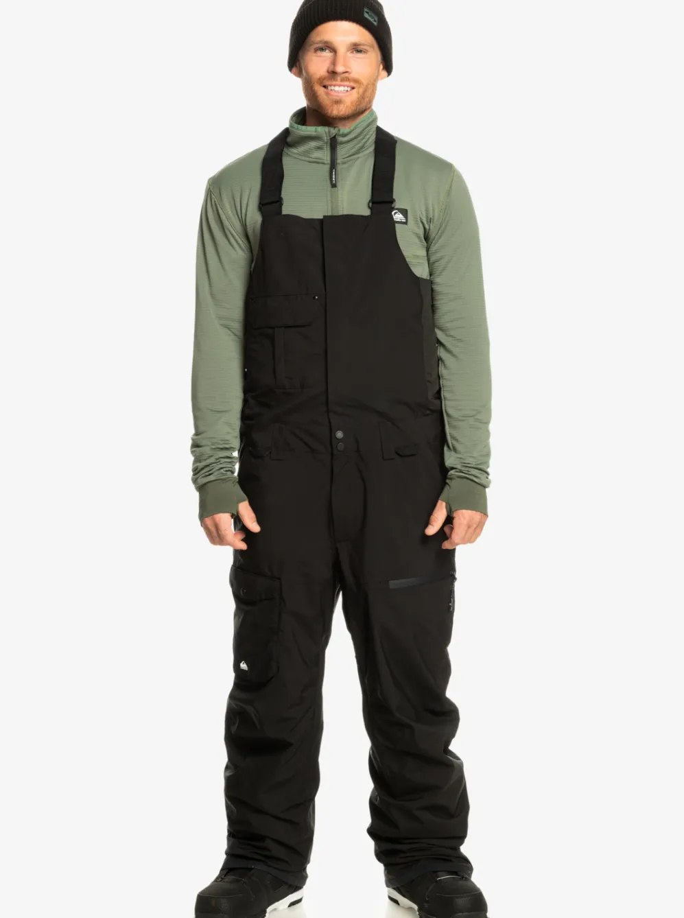Quiksilver Snow Pants|Utility Technical Snow Bib Pants True Black