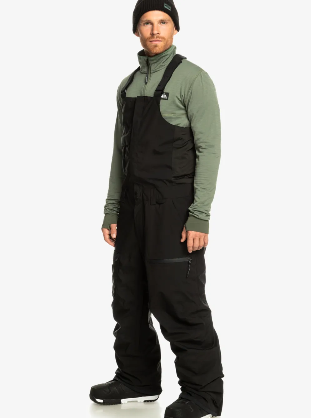Quiksilver Snow Pants|Utility Technical Snow Bib Pants True Black