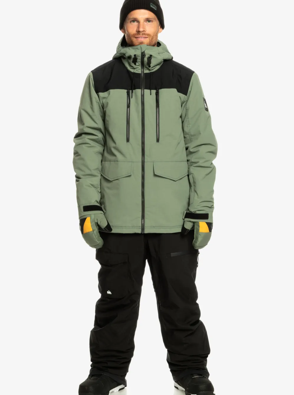 Quiksilver Snow Pants|Utility Technical Snow Bib Pants True Black