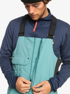 Quiksilver Snow Pants|Utility Technical Snow Bib Pants Brittany Blue