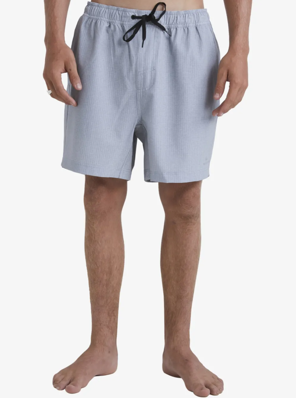 Quiksilver Elastic Waist|Waterman After Surf Stretch 20" Amphibian Boardshorts Light Grey Heather