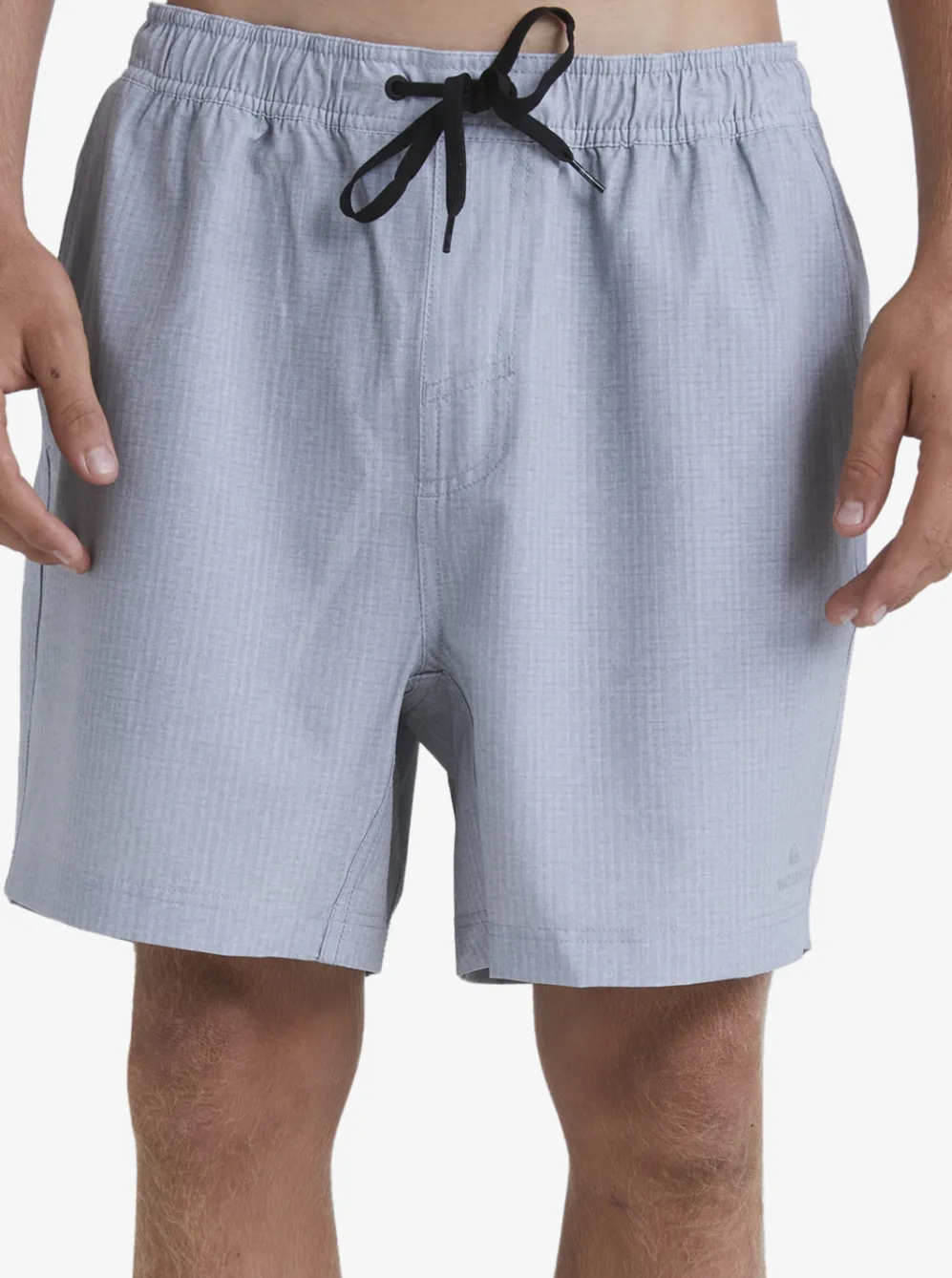Quiksilver Elastic Waist|Waterman After Surf Stretch 20" Amphibian Boardshorts Light Grey Heather