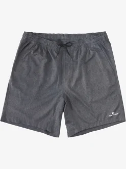 Quiksilver Elastic Waist|Waterman After Surf Stretch 20" Amphibian Boardshorts Black Heather