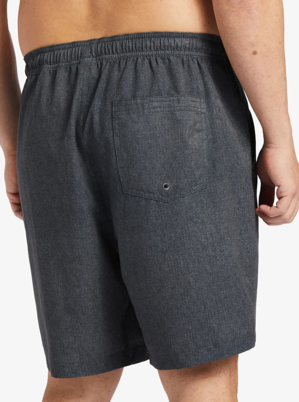 Quiksilver Elastic Waist|Waterman After Surf Stretch 20" Amphibian Boardshorts Black Heather