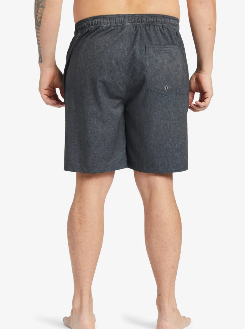 Quiksilver Elastic Waist|Waterman After Surf Stretch 20" Amphibian Boardshorts Black Heather