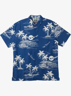 Quiksilver Shirts & Polos|Waterman Ahi Holiday Woven Shirt Ahi Holiday Estate Blue
