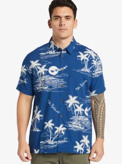 Quiksilver Shirts & Polos|Waterman Ahi Holiday Woven Shirt Ahi Holiday Estate Blue