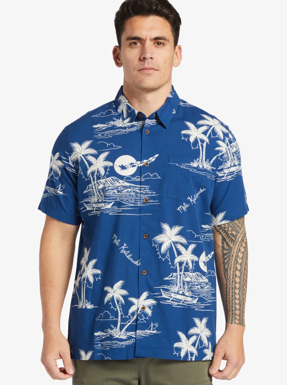 Quiksilver Shirts & Polos|Waterman Ahi Holiday Woven Shirt Ahi Holiday Estate Blue