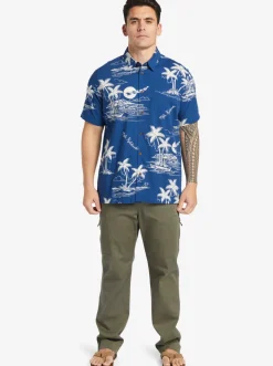 Quiksilver Shirts & Polos|Waterman Ahi Holiday Woven Shirt Ahi Holiday Estate Blue