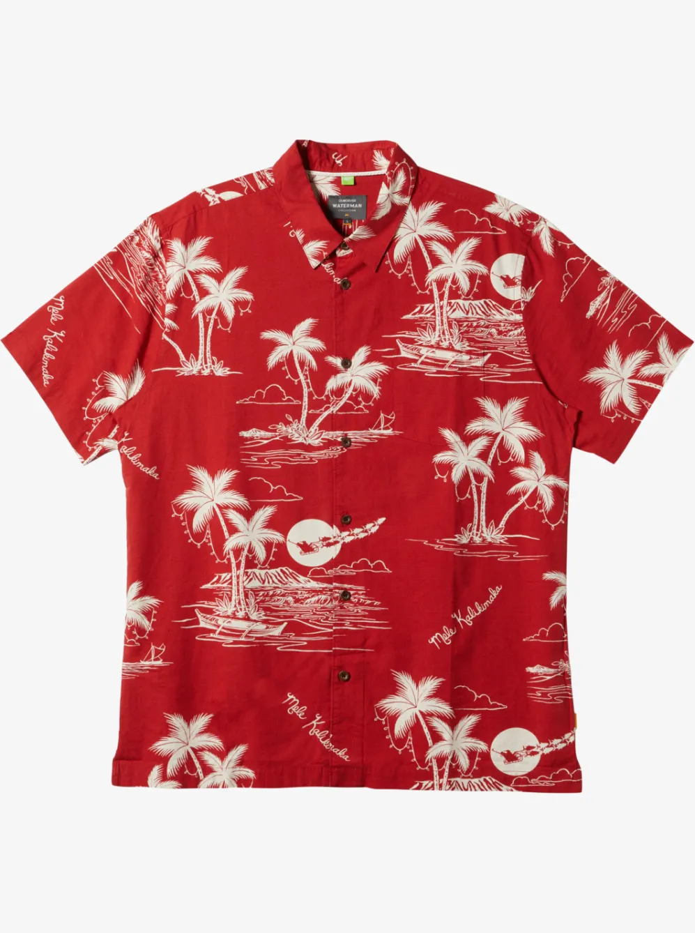 Quiksilver Shirts & Polos|Waterman Ahi Holiday Woven Shirt Ahi Holiday Aura Orange