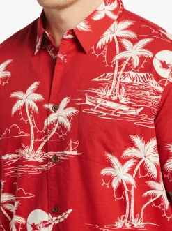 Quiksilver Shirts & Polos|Waterman Ahi Holiday Woven Shirt Ahi Holiday Aura Orange